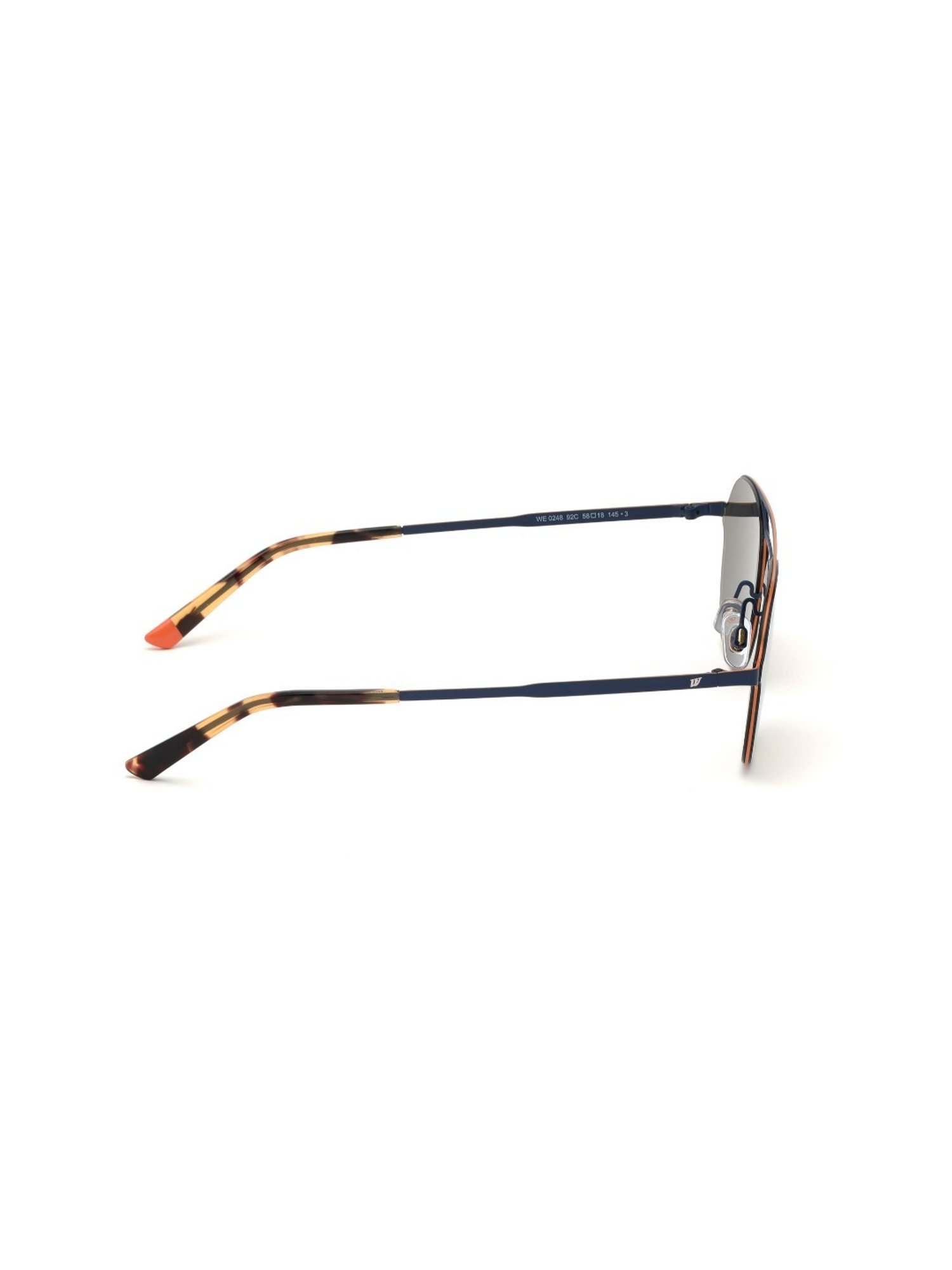 Web Eyewear Brown Pilot Unisex Sunglasses Designed in Italy