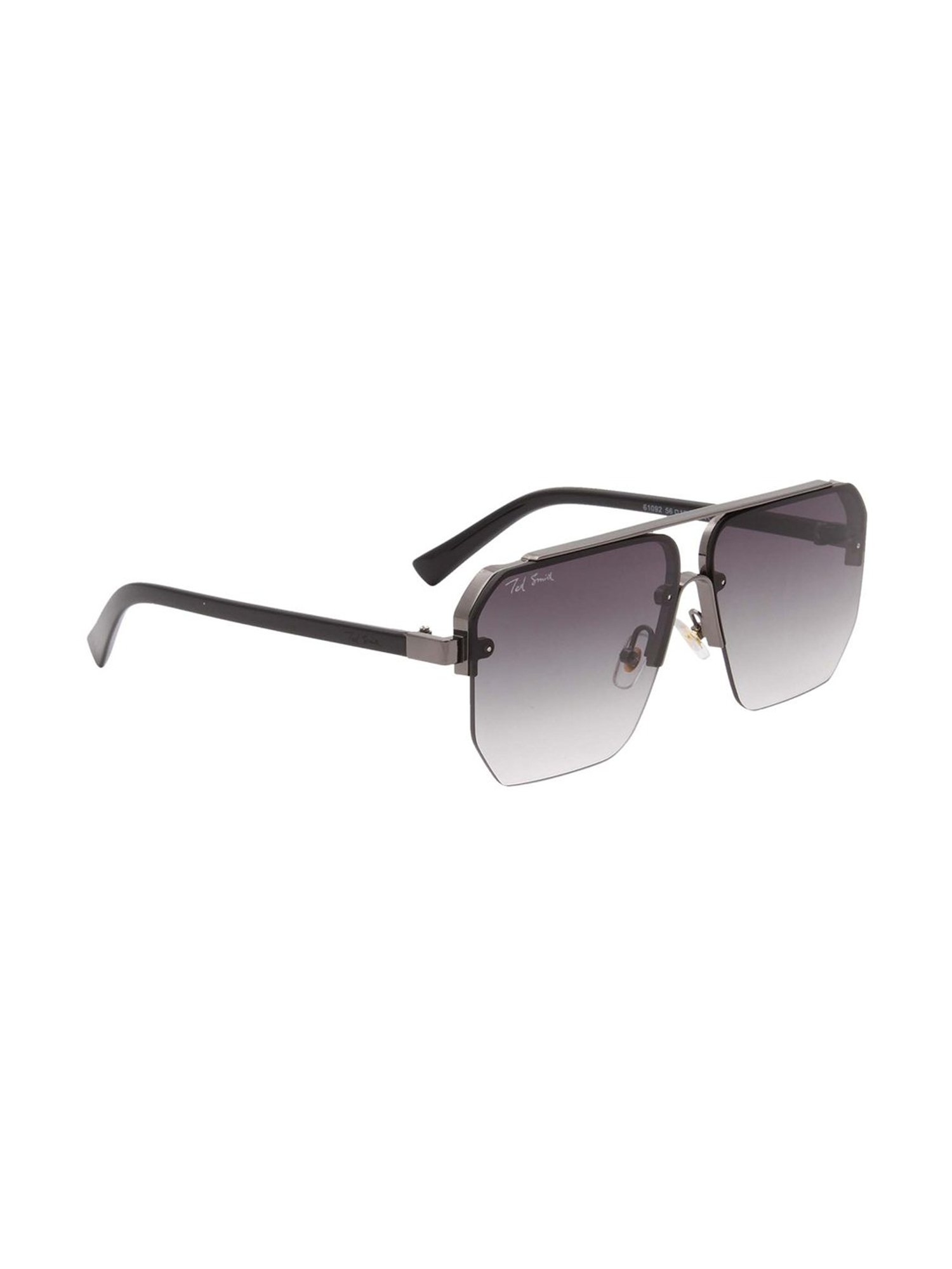 Ted Smith Grey Aviator UV Protection Unisex Sunglasses
