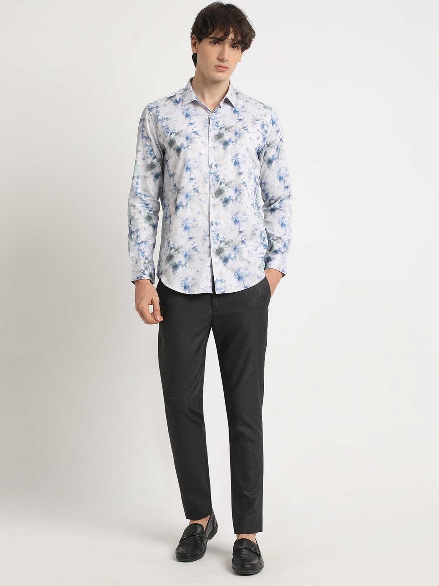 The Bear House Multicolored Cotton Slim Fit Printed Shirt