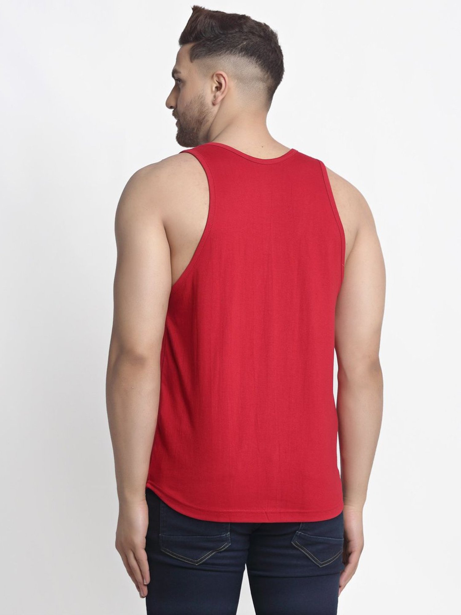 Friskers Multi Cotton Slim Fit Vest - Pack of 2