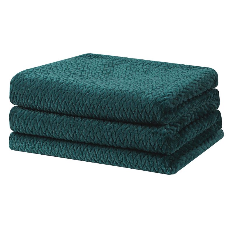 1 Pc Twin Polyester Flannel Fleece Bed Blankets Pink  - PiccoCasa