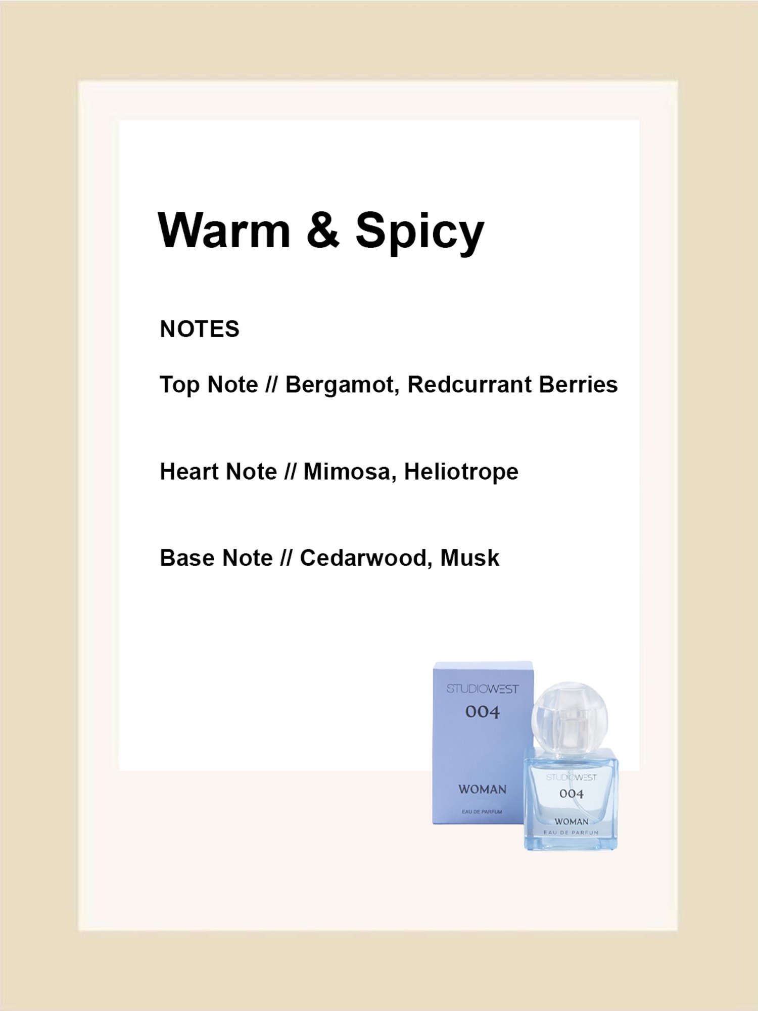 Studiowest by Westside 004 Eau de Parfum for Woman - 25 ml