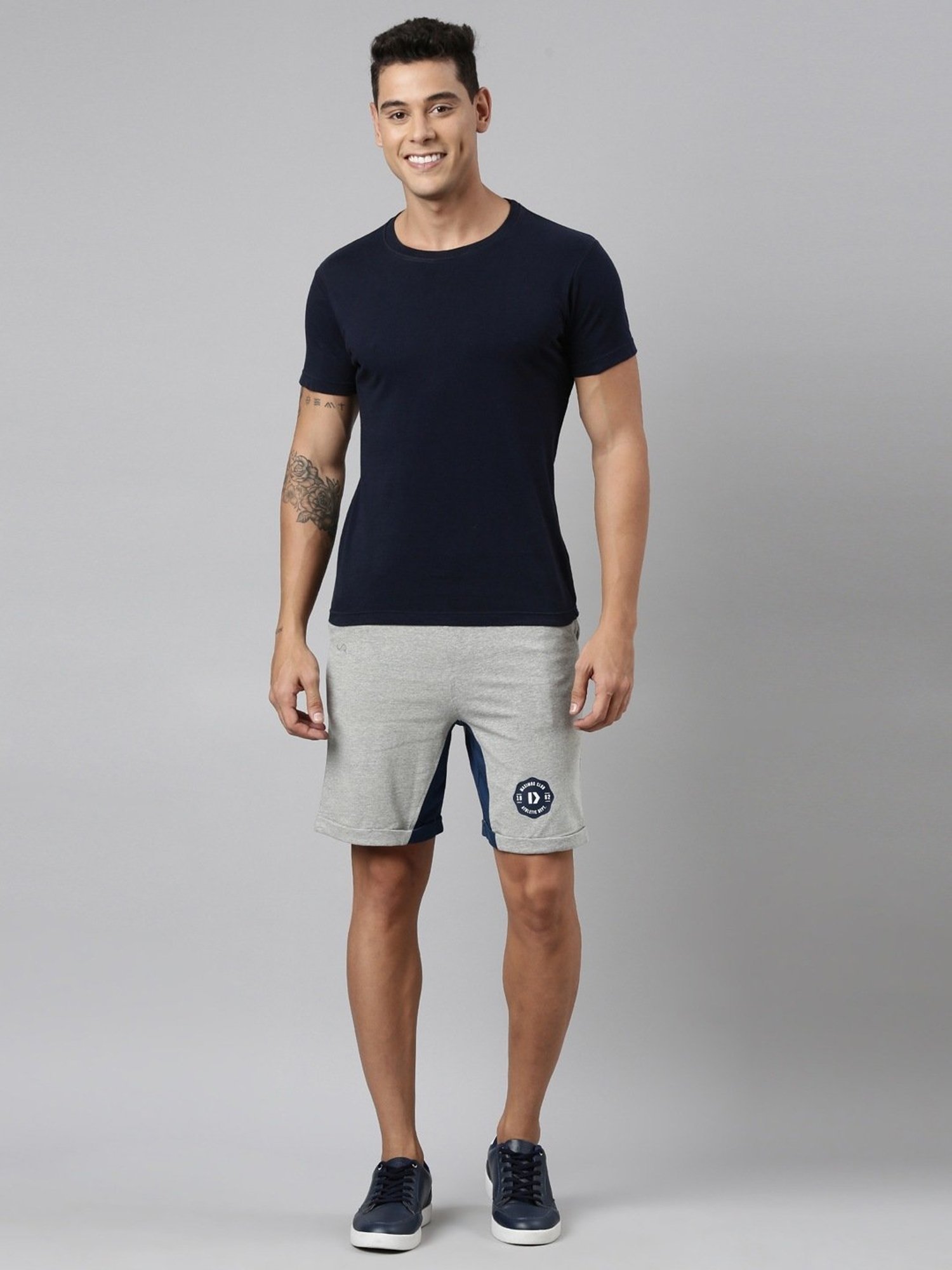 Dixcy Scott Maximus Grey Cotton Regular Fit Shorts