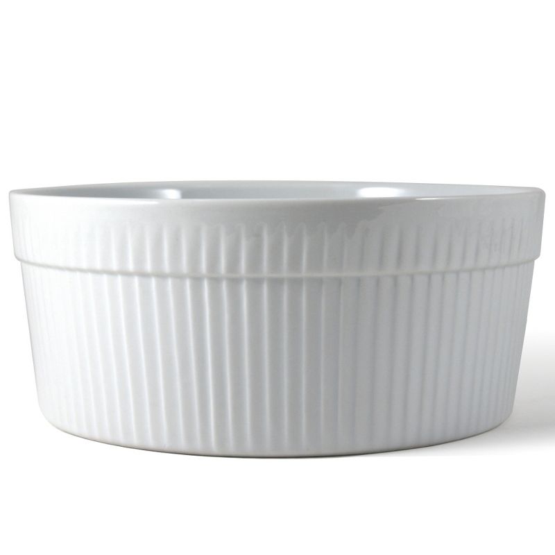 Omniware White Porcelain Souffle Dish, 1 Quart