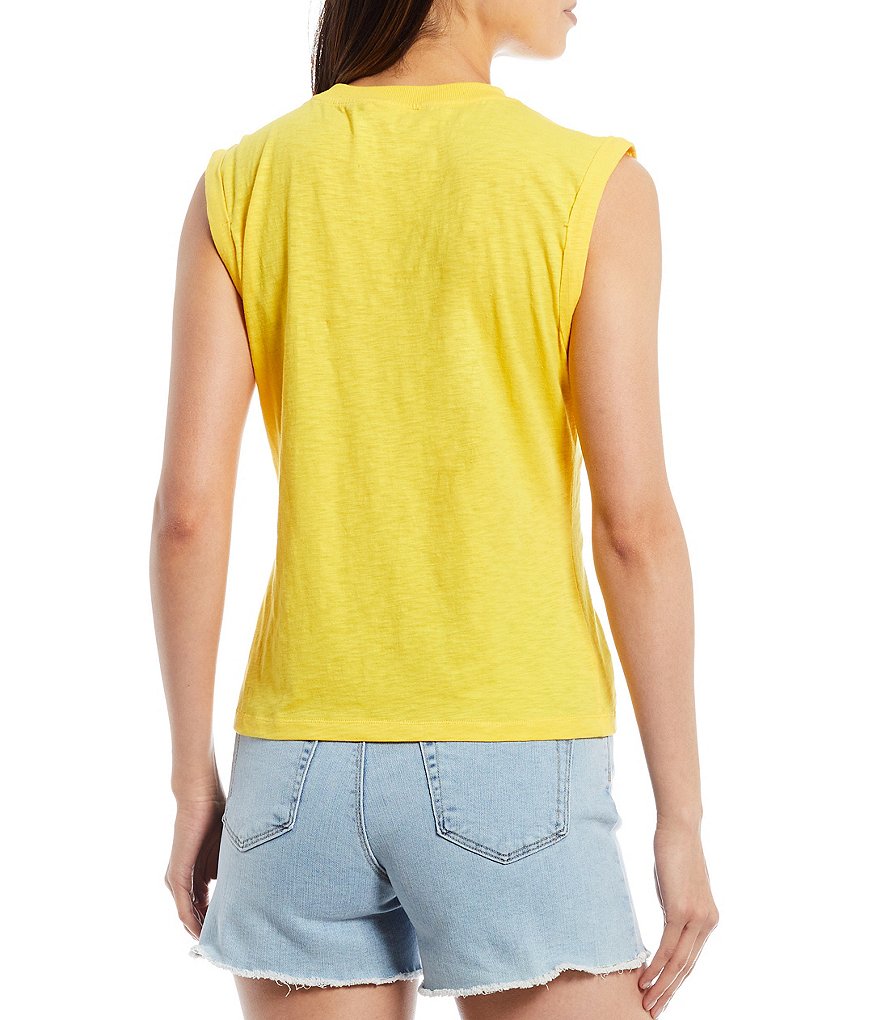 A Loves A Sleeveless Slub Knit Top