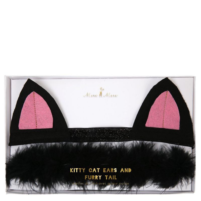 Meri Meri - Black Cat Dress Up Kit - Costume Accessory Set - 1ct