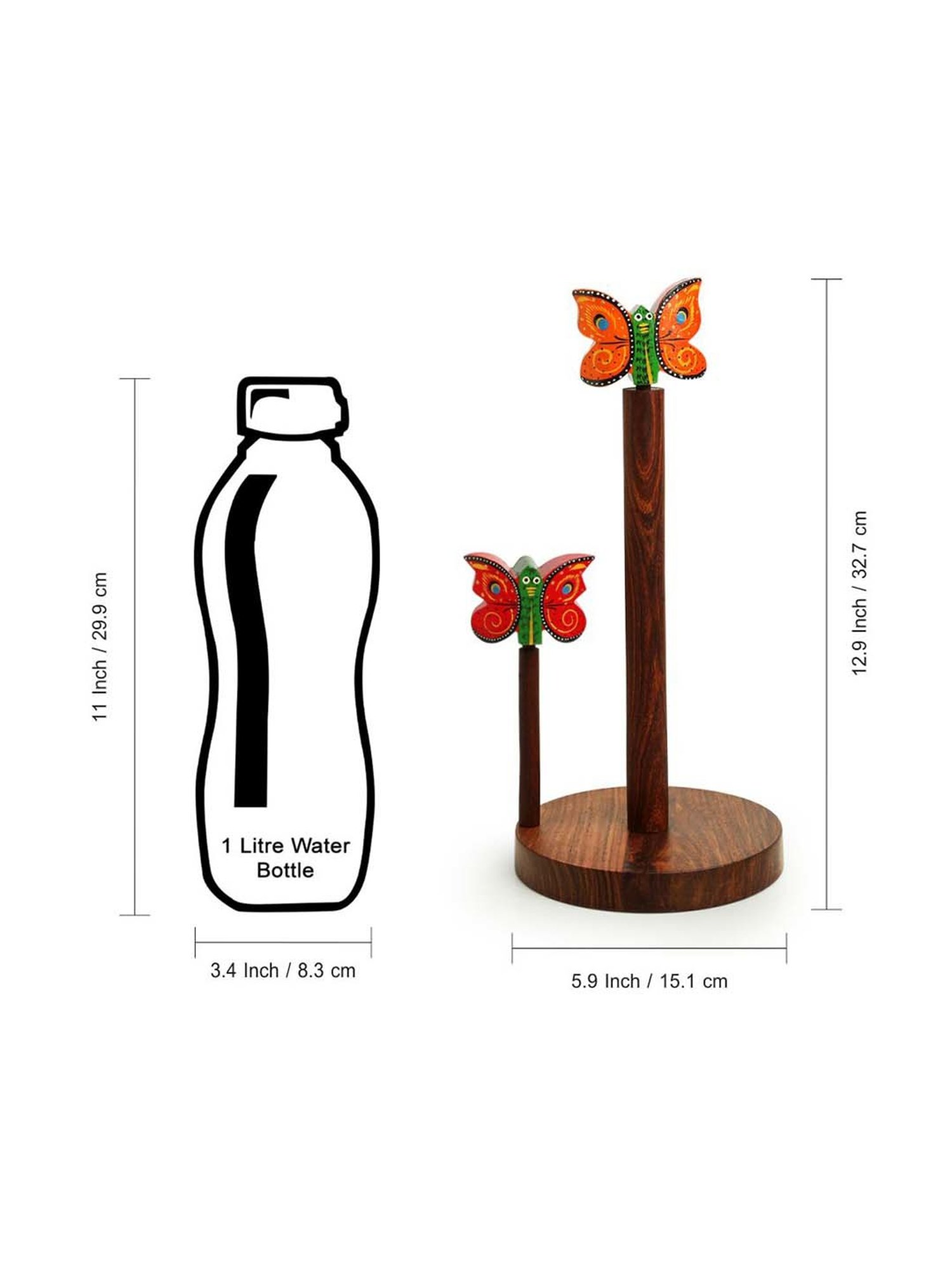 ExclusiveLane The Dancing Peacock Brown Sheesham Wood Napkin Holder - Set of 1