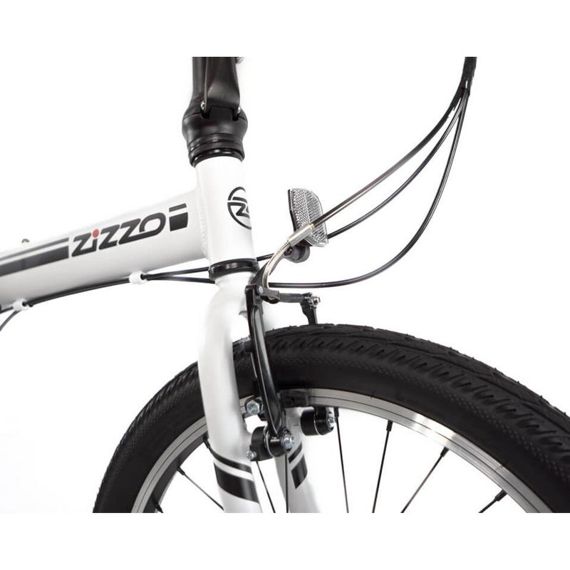 ZiZZO Campo 7-Speed Aluminum 20" Folding Bike - White