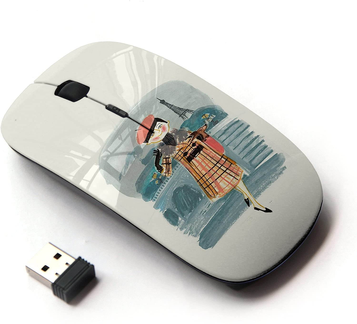 KOOLmouse [ Optical 2.4G Wireless Mouse ] [ Paris French Girl Lady Woman Fashion Beret ]