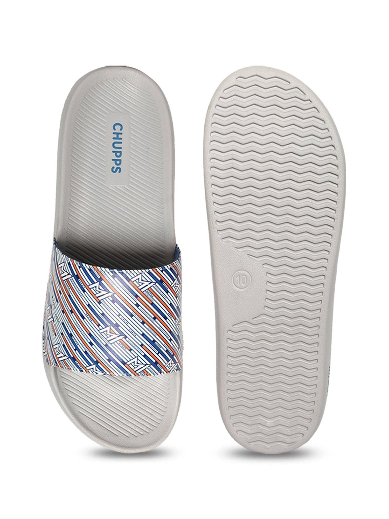 Chupps Men's Mumbai Indians White Slides