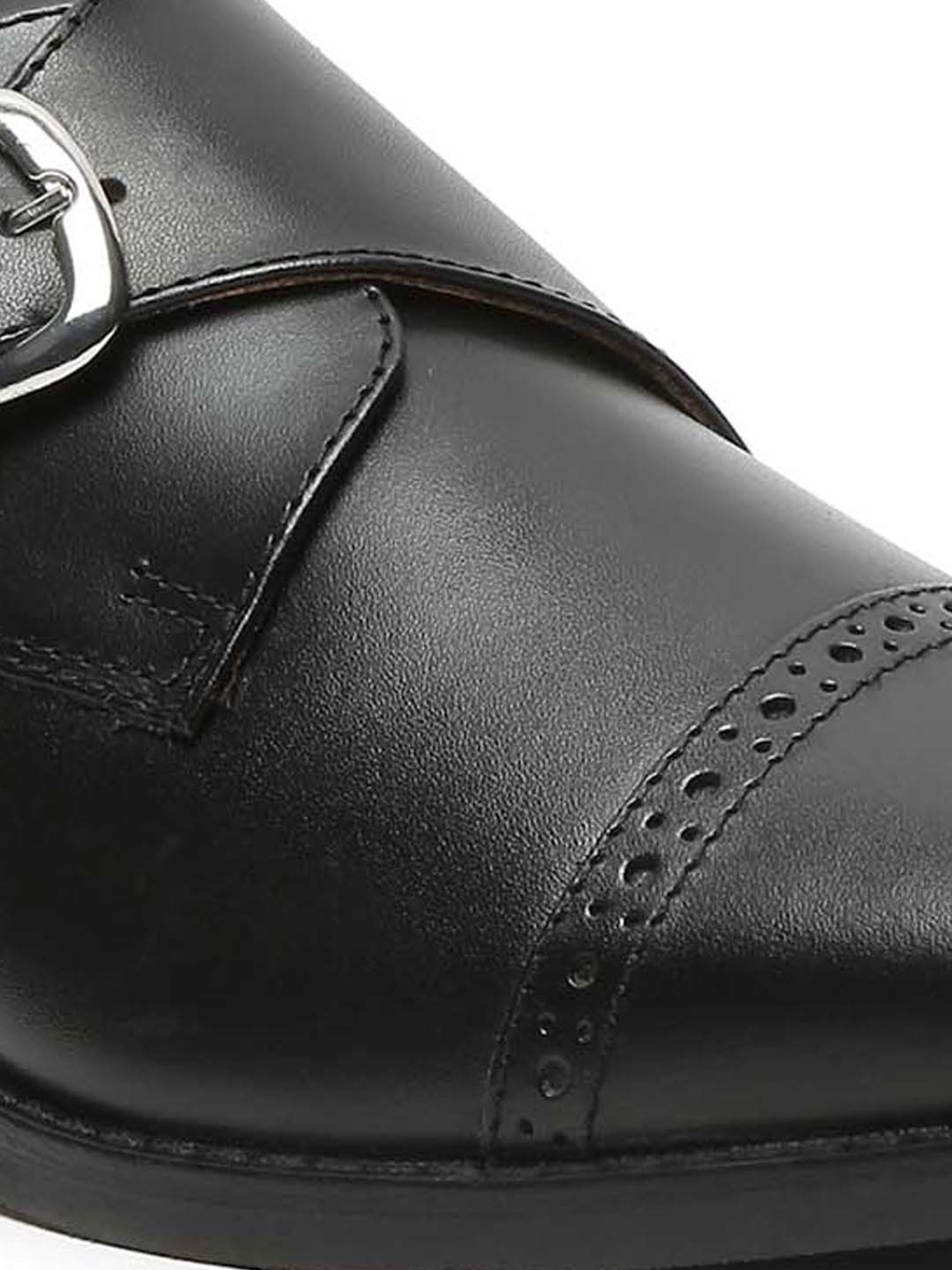 Louis Stitch Men's Black Monk Shoes