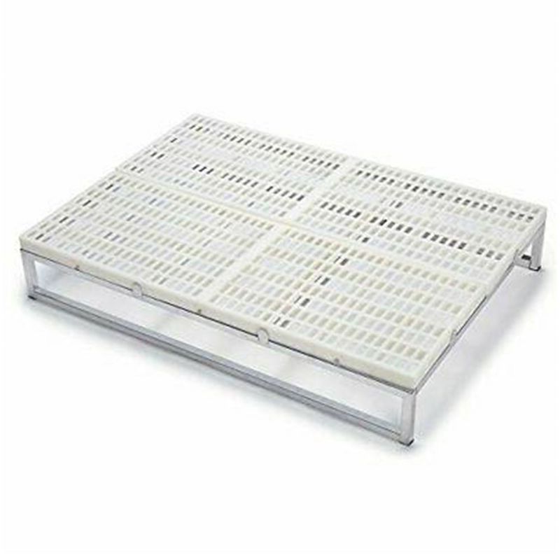 Master Equipment TP88944 Professional Grade Raised Bath and Grooming Tub Rack for Pets with Sturdy Metal Base Non Slip Rubber Plastic Grate, White