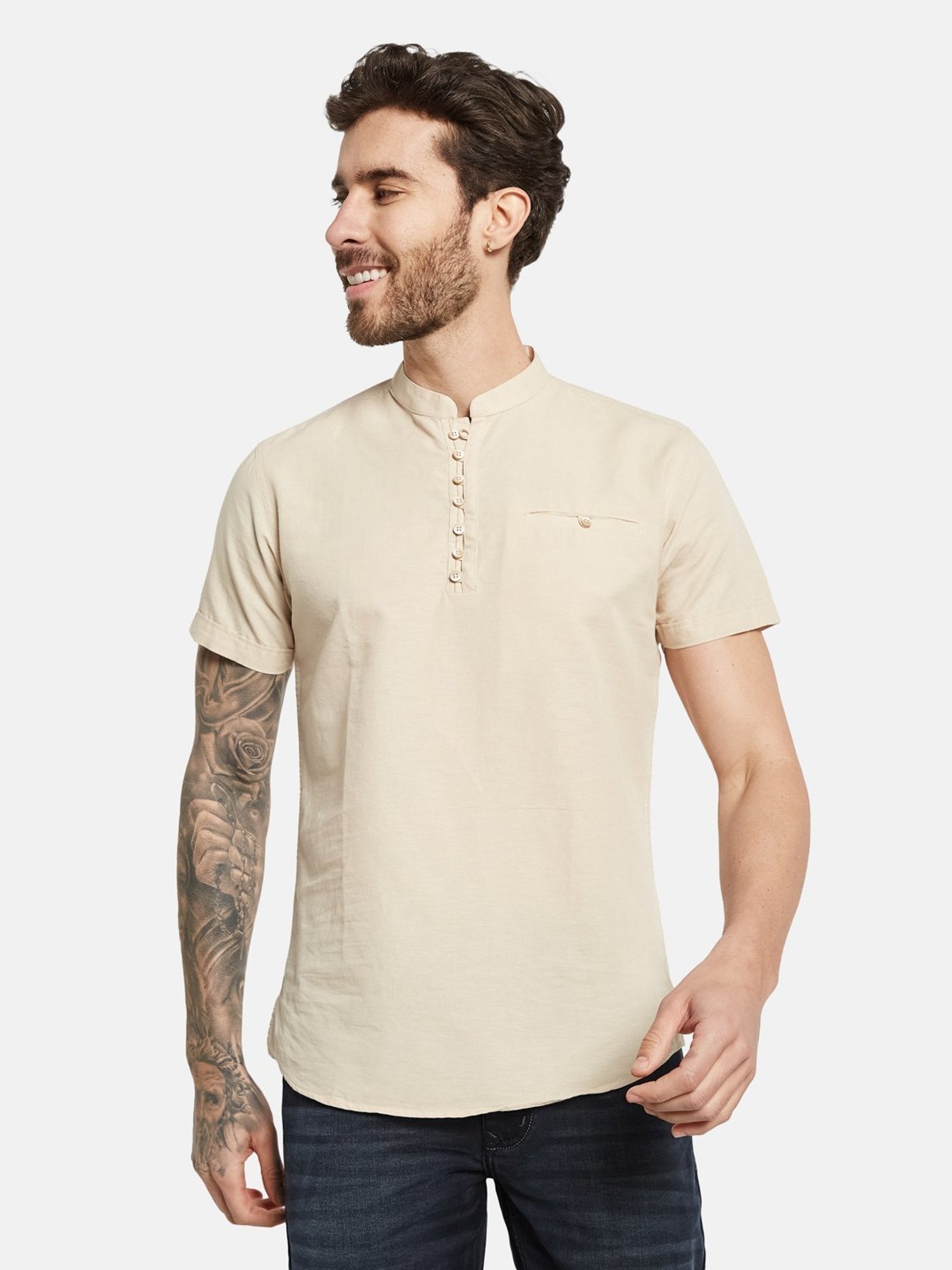 Mettle Natural Cotton Regular Fit Shirt