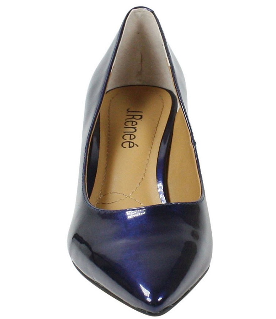 J. Renee Asilah Patent Kitten Heel Pumps