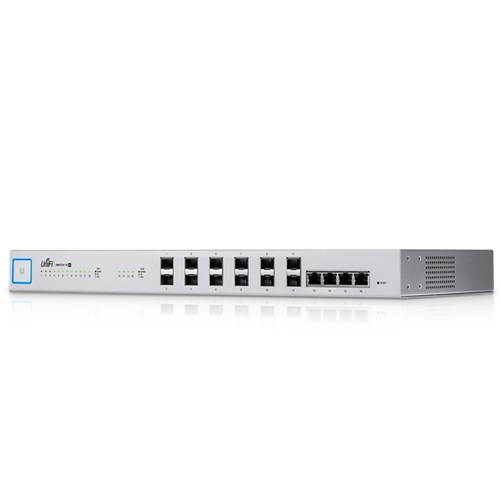 Ubiquiti 10G 16-Port Managed Aggregation Switch - 4 Ports - Manageable - 2 Layer Supported - - - 1U