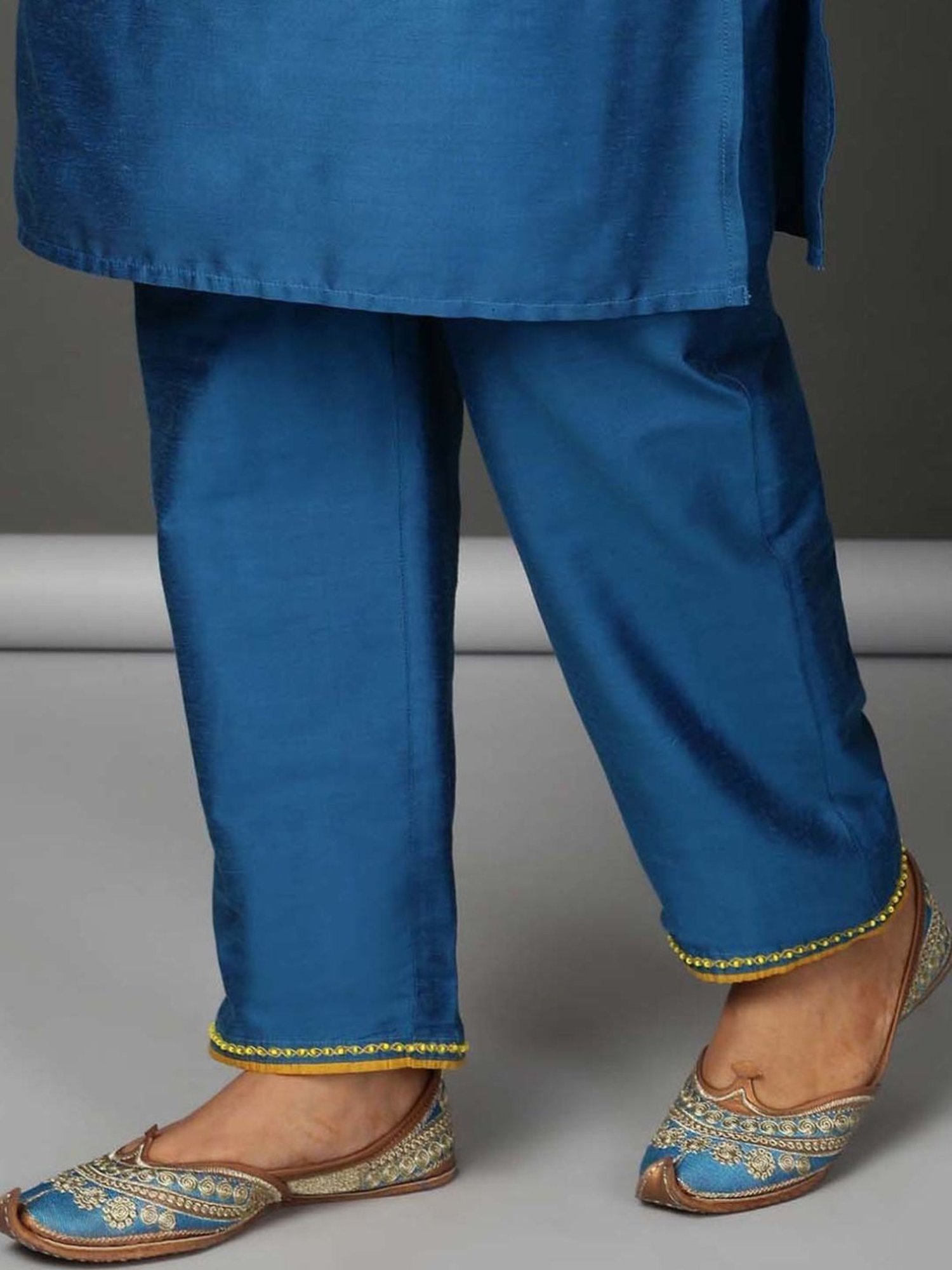 Nuhh Blue Confetti Kurta and Pant Set with Dupatta