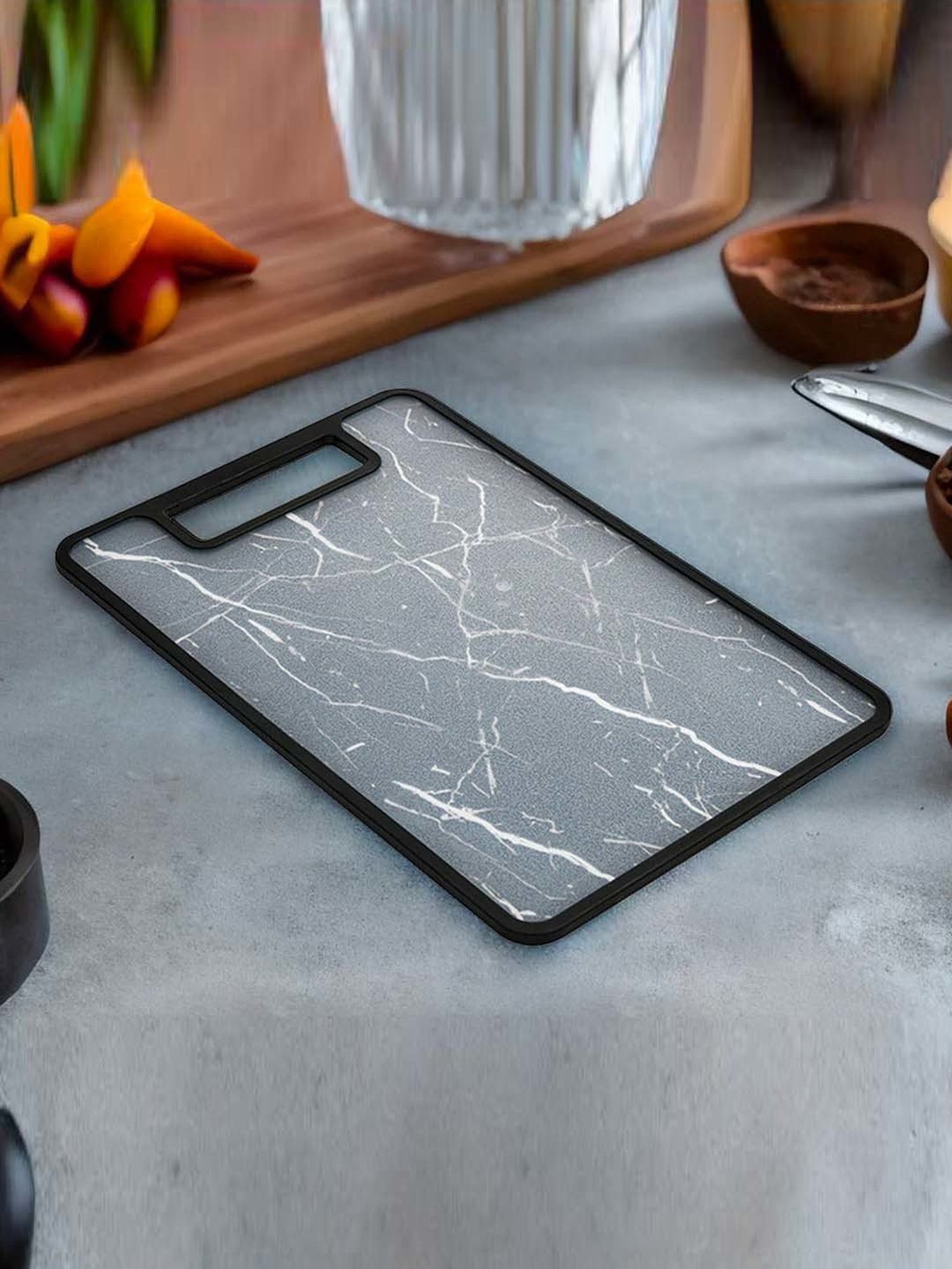 Crayton Beige & Brown Bamboo Chopping Board - Set of 1