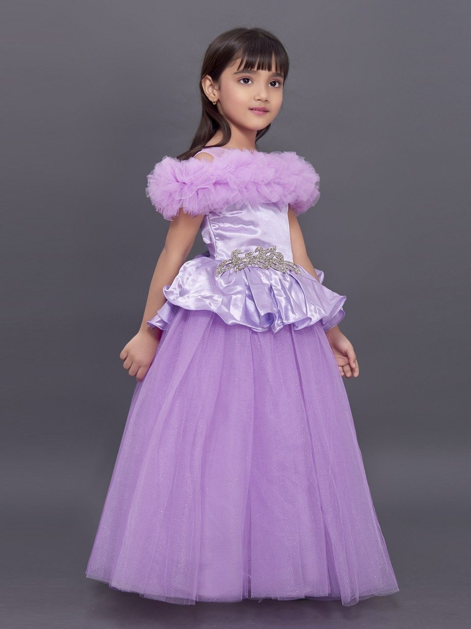 Pink Chick Kids Lilac Regular Fit Gown