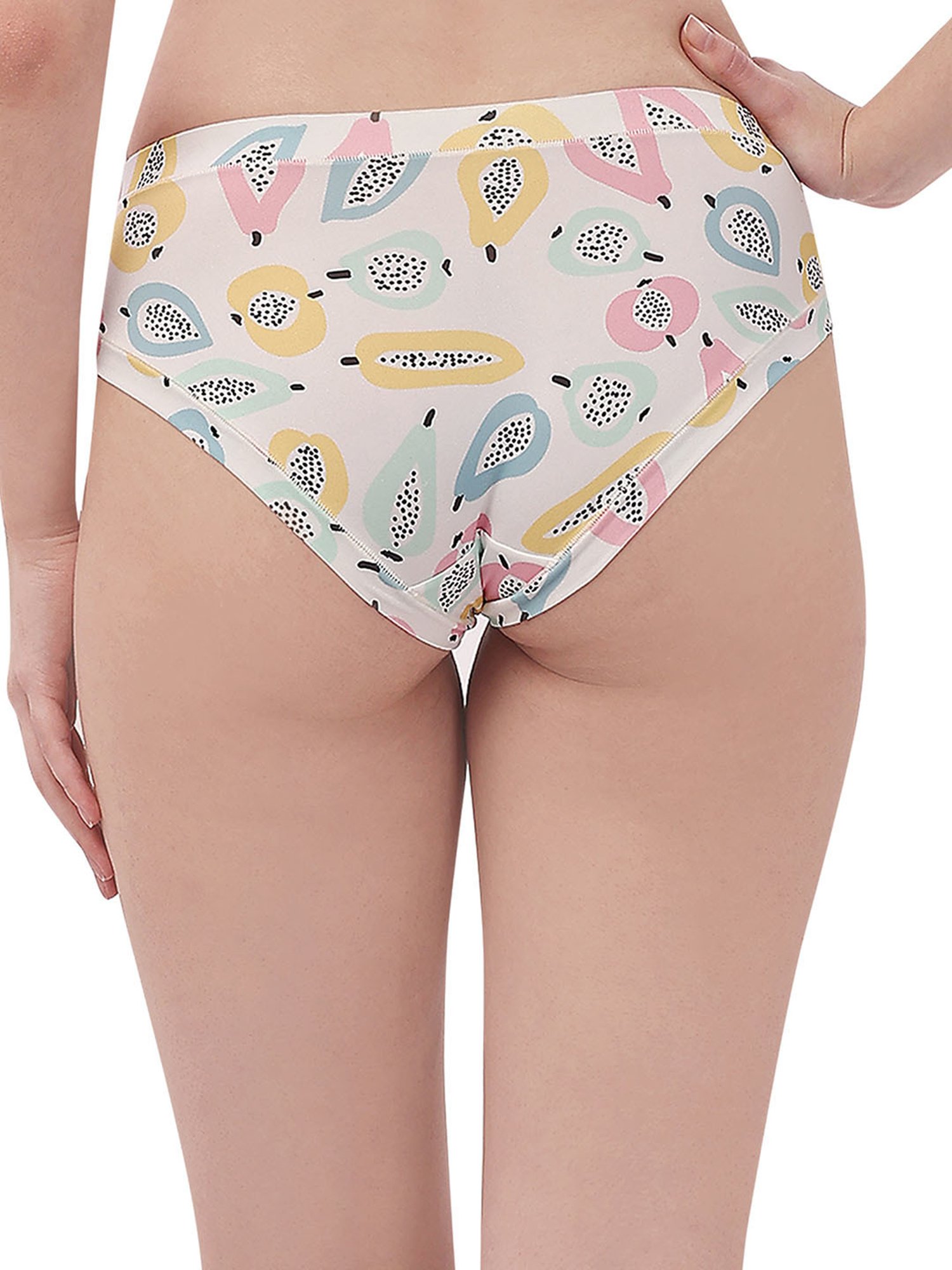 Soie Pink & Off White Printed Hipster Panty - Pack of 2