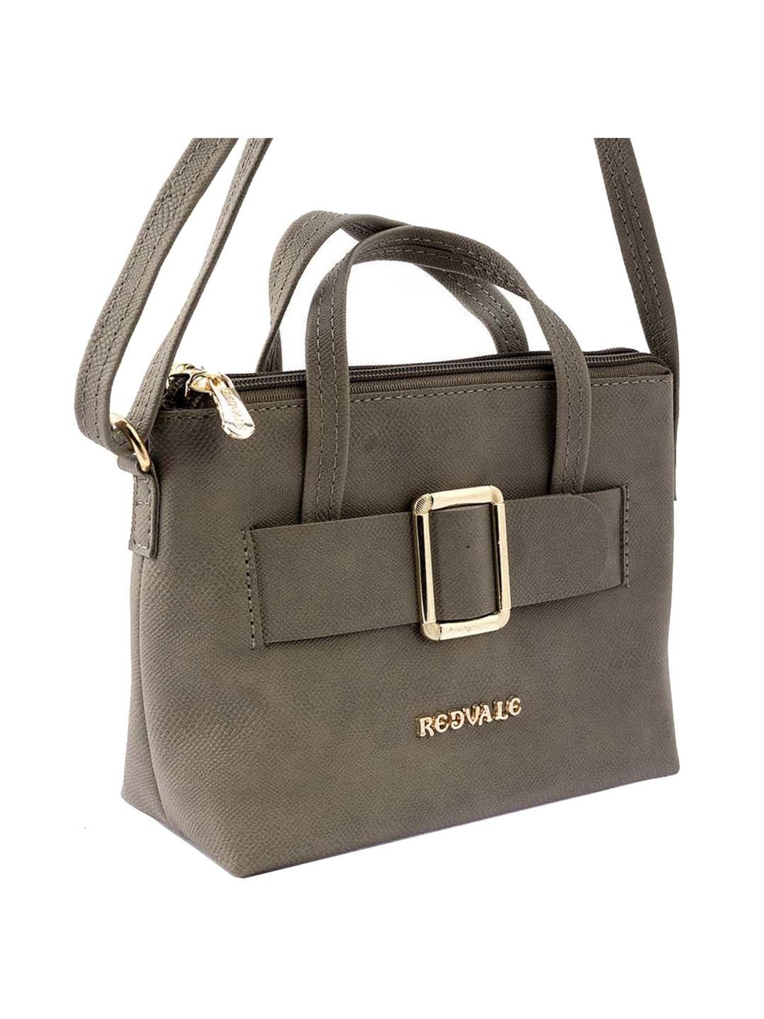 REDVALE Khaki Textured Small Handbag