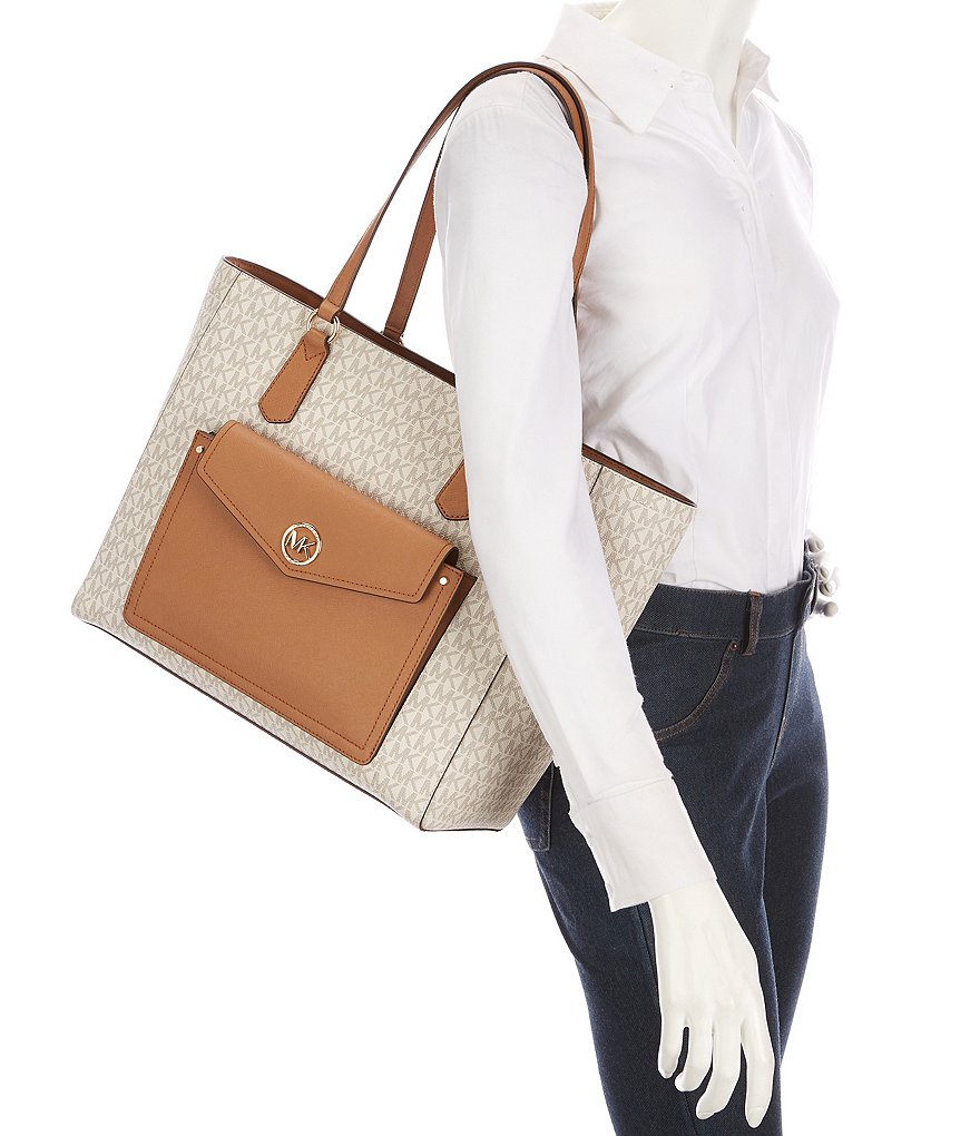 Michael Kors Signature Large Pocket Tote Bag