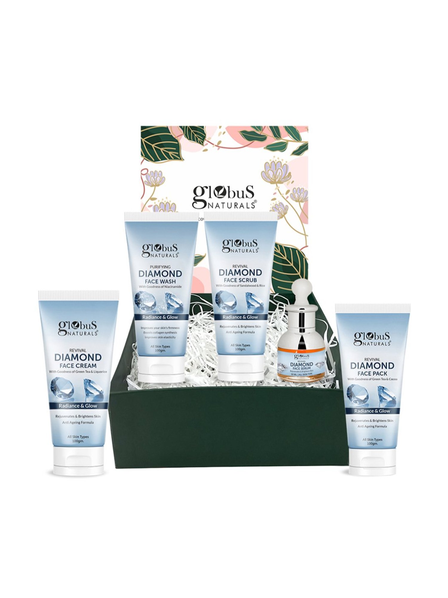 Globus Naturals Diamond Rakhi Gift Box - Set of 5