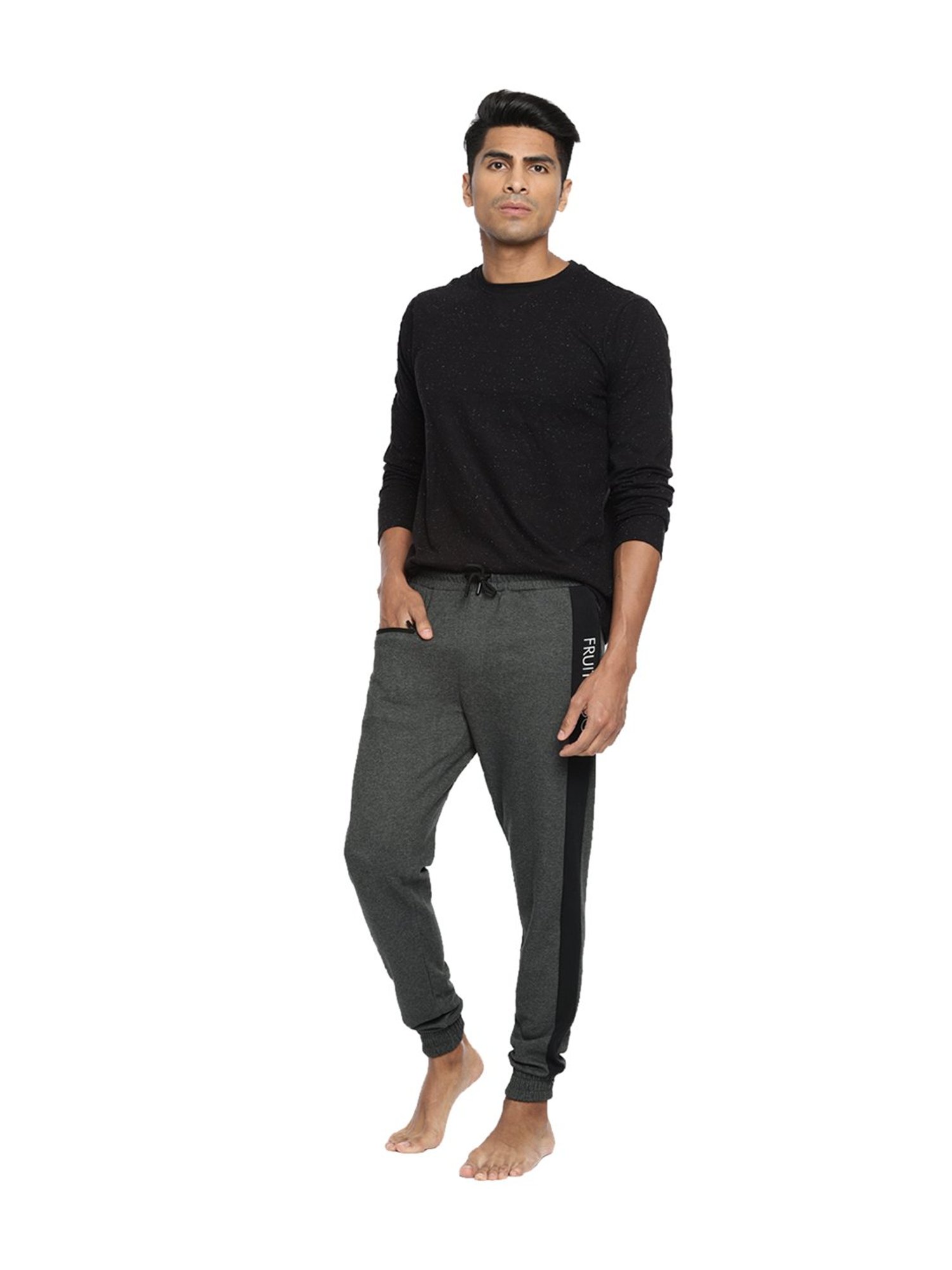 Fruit of the Loom Dark Grey Regular Fit Joggers