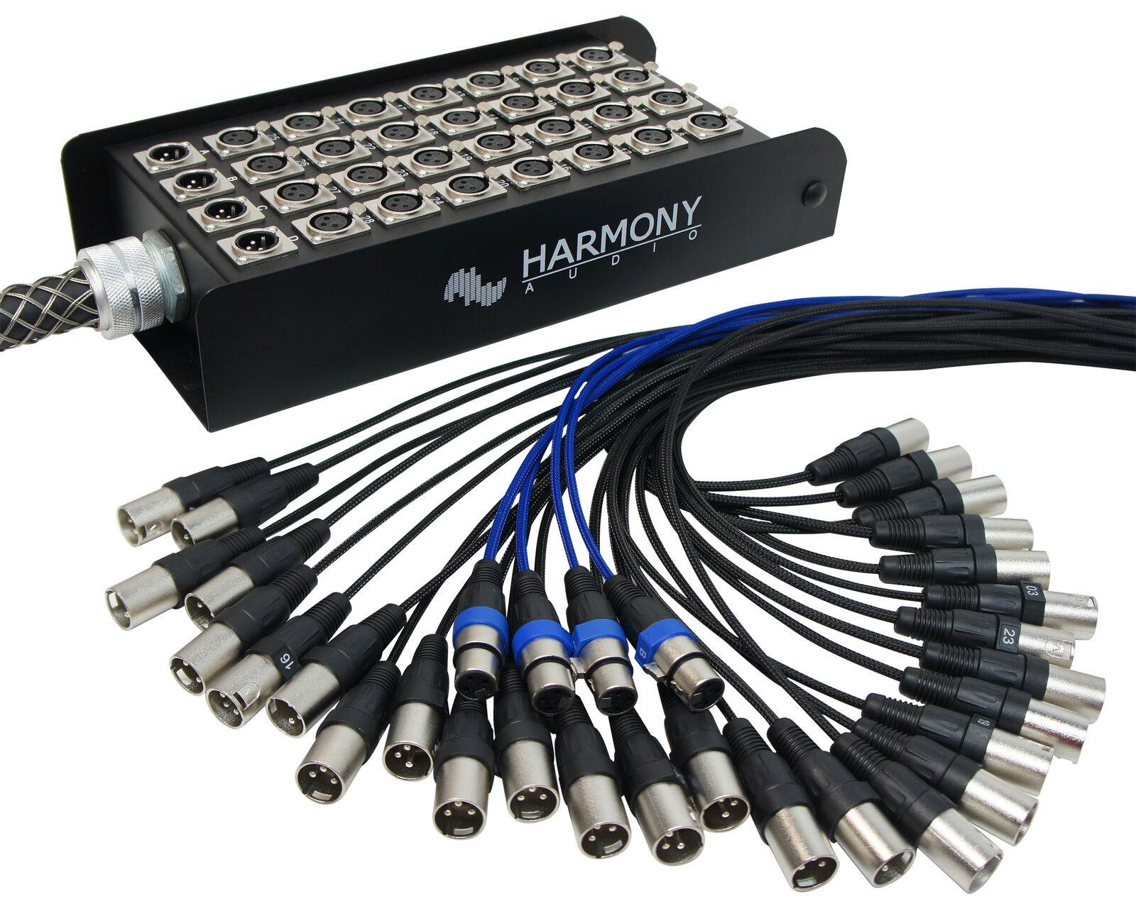 Harmony Audio HA-SB3250 XLR Snake Cable 32 Channel - 50 Feet (28 Send 4 Returns)