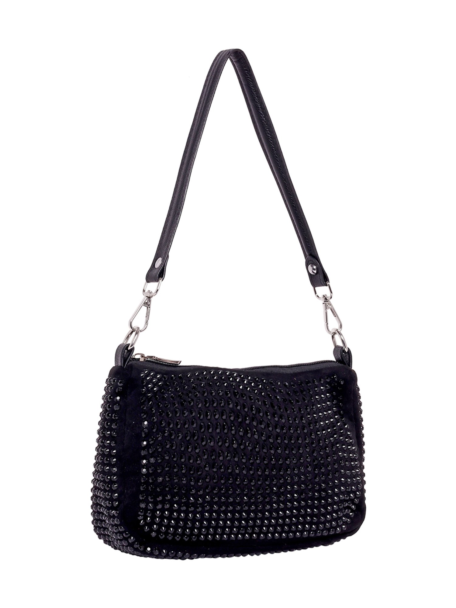 Lino Perros Black Studded Medium Shoulder Bag
