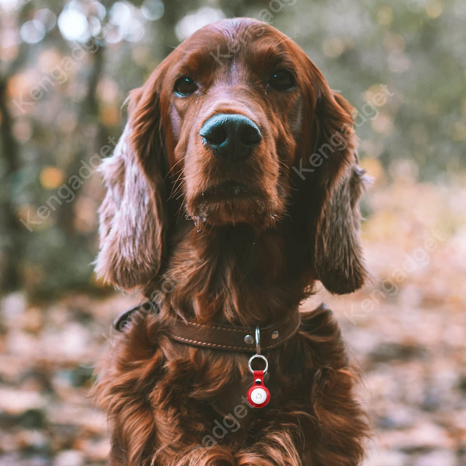 AirTag Key Ring Keychain Pu Leather Keyring Keychain for Apple AirTag Finder