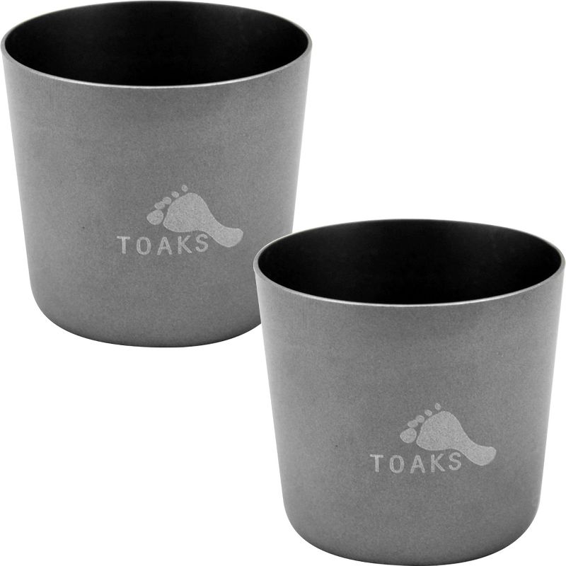 TOAKS Titanium 30ml Outdoor Camping Shot Glass - 2 Pack