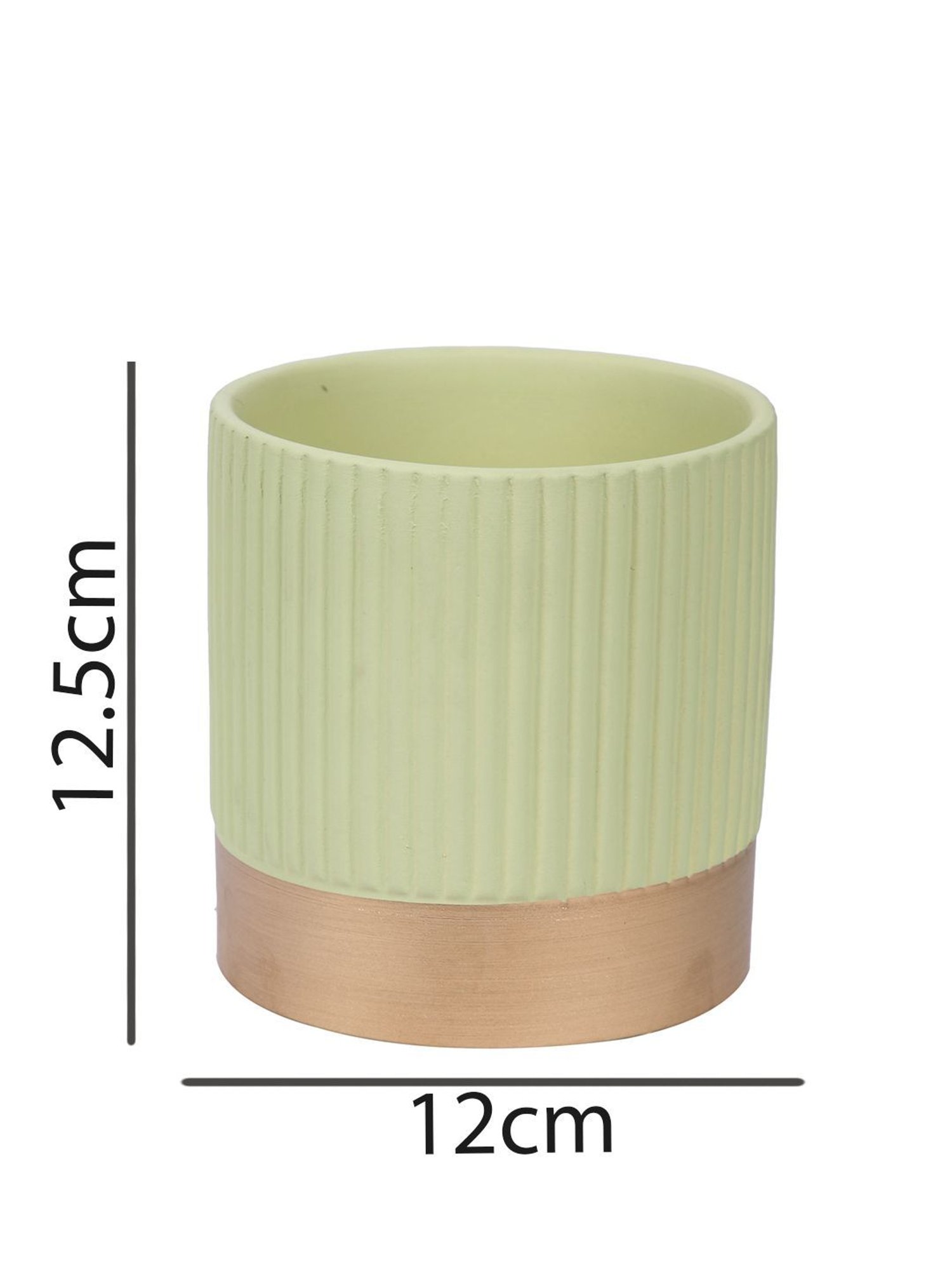 Tayhaa light Green & Gold Ceramic Planter
