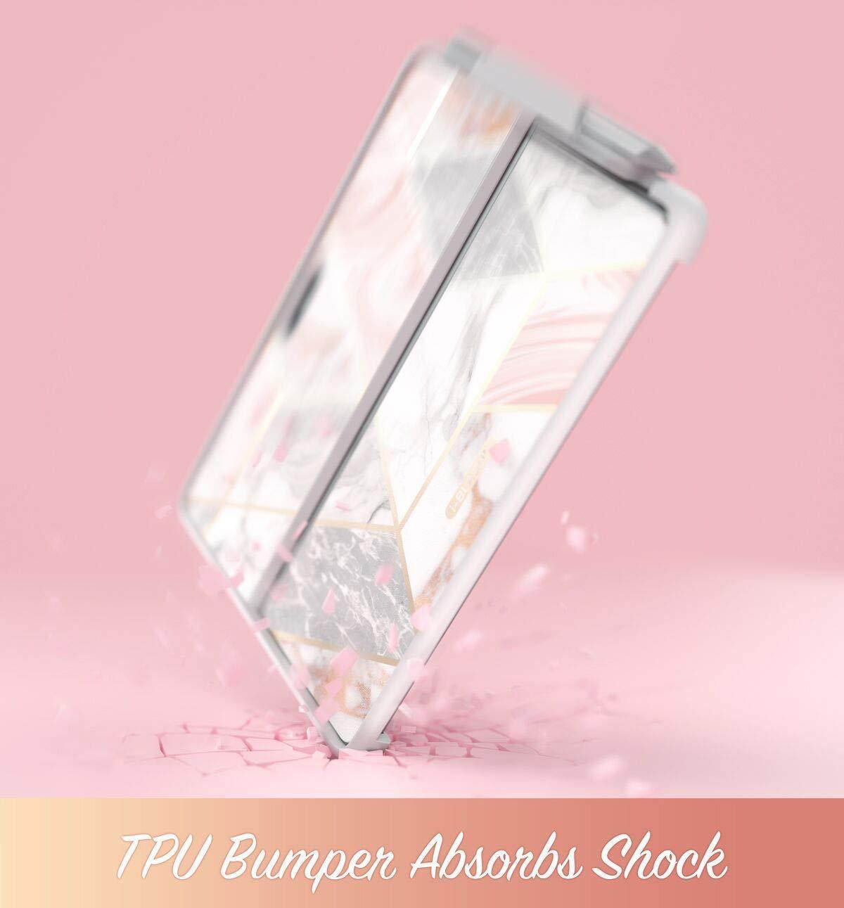 Microsoft Surface Go Case, i-Blason [Cosmo] Slim Glitter Protective Bumper Case Cover with Pen Holder Compatible with Type Cover Keyboard for Surface Go Tablet 10 Inch (2018 Release) (Marble)