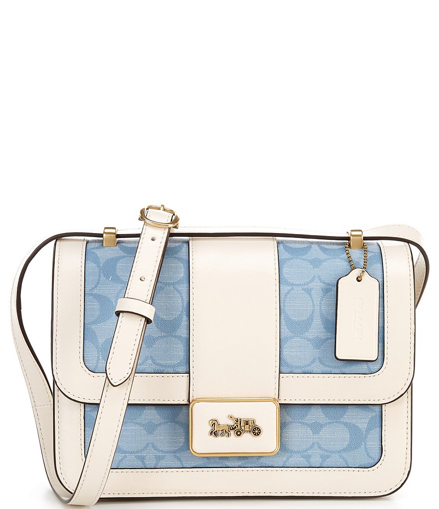 COACH Signature Chambray Allie Shoulder Bag