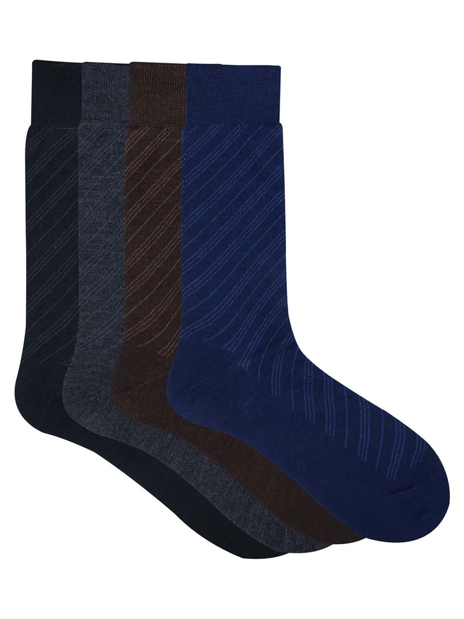 Balenzia Multicolor Free Size Striped Socks - Pack of 4