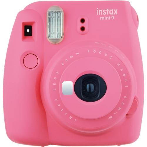 Fujifilm Instax Mini 9 (Flamingo Pink)  Deluxe kit bundle Includes -Instant camera with Instax mini 9 instant films (20 pack) - Custom Camera Case - instax Album &ndash; Frames - wall hang frames- - Sticker
