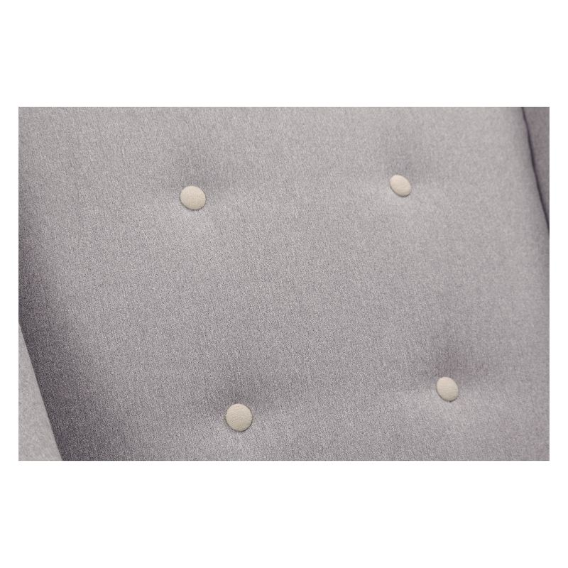 DaVinci Owen Glider and Storage Ottoman - Gray with Cream Piping