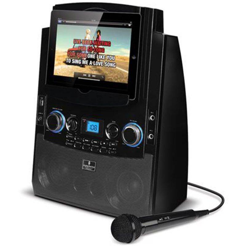 Singing Machine Karaoke System, AUX, MP3, Bluetooth, RCA Compatible, Black