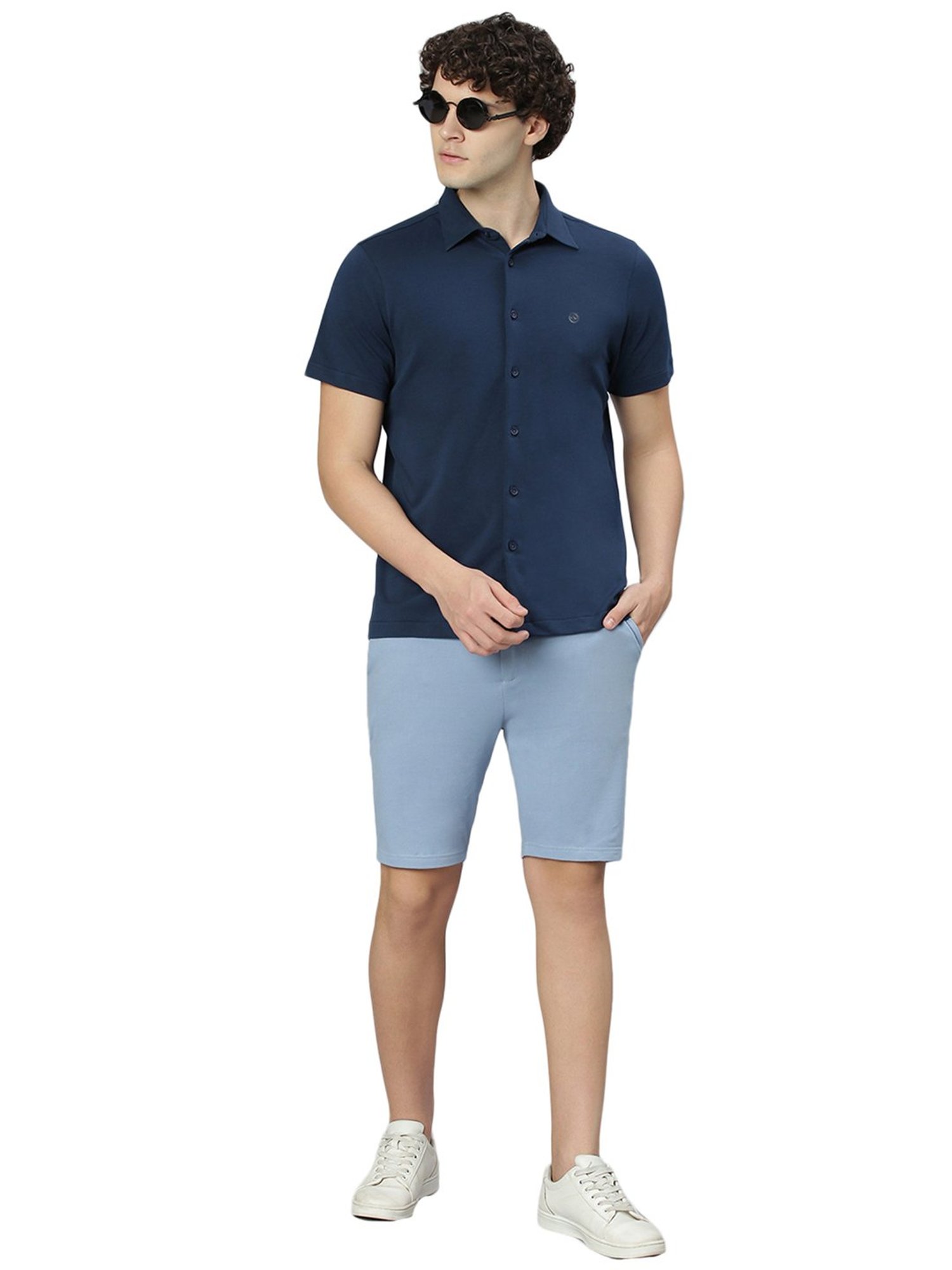 Slowave Navy Regular Fit Shirt