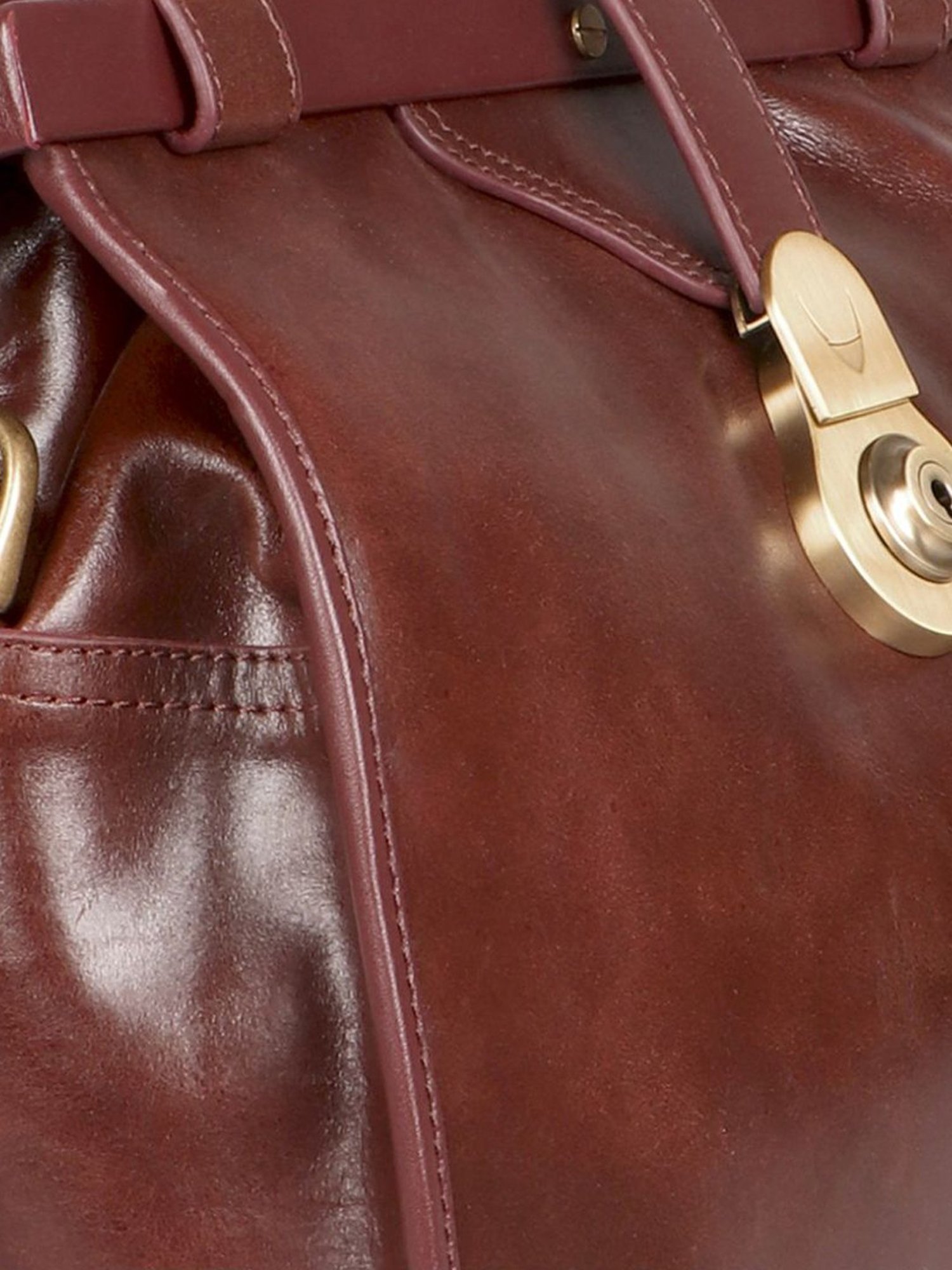 Hidesign Core Grazia Cherokie Mel Ranch Brown Solid Medium Doctor Handbag