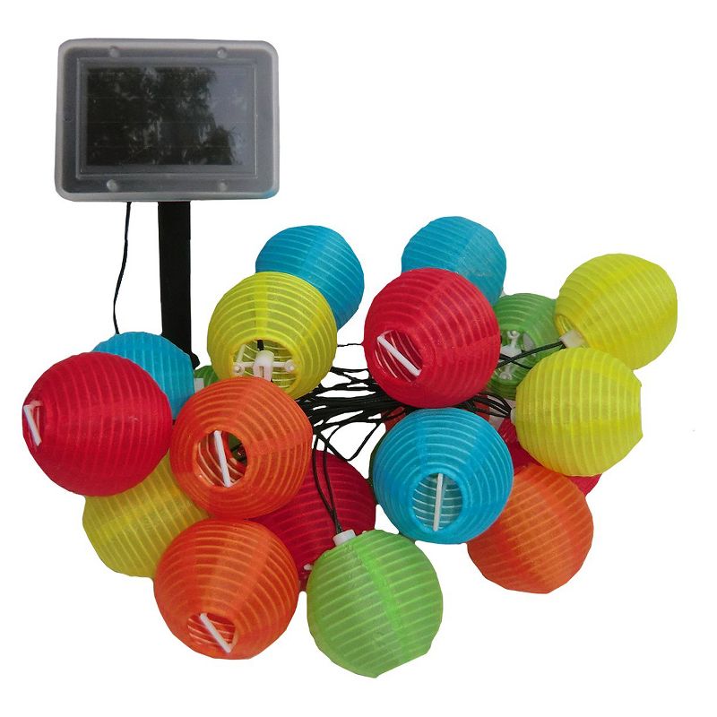 17.9' Smart Living Chinese Outdoor Lantern 20ct. Solar String LED Light