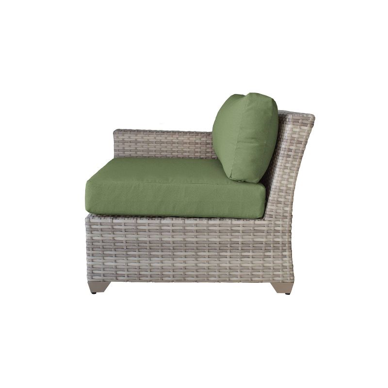 Nolin 7pc Sectional Weathered Brown Frame Sunbrella Spectrum Denim Fabric - La-Z-Boy