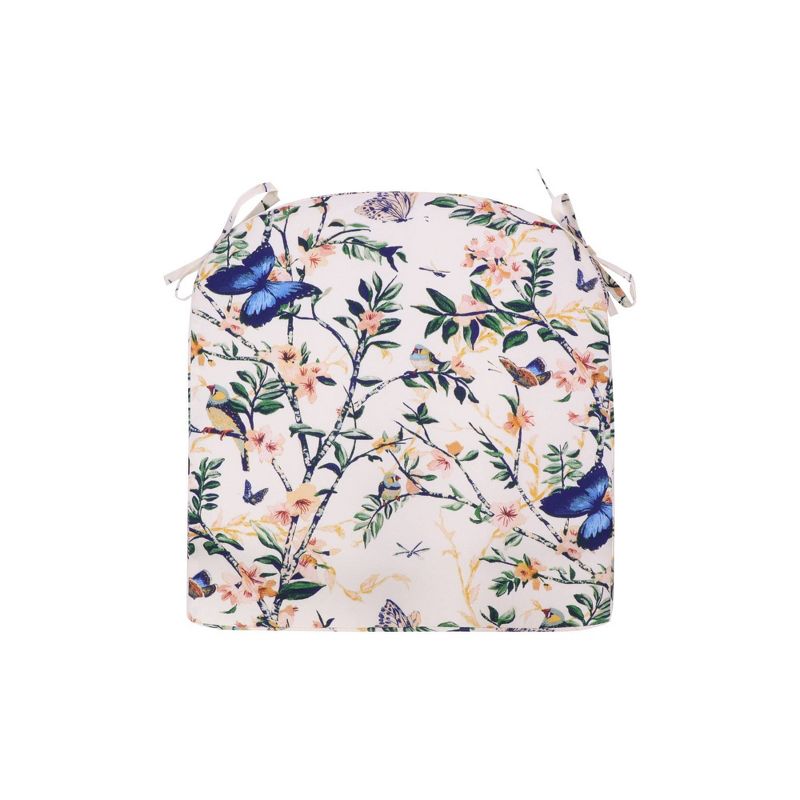 Round Back Seat Cushion DuraSeason Fabric™ Almond Finches - Threshold™