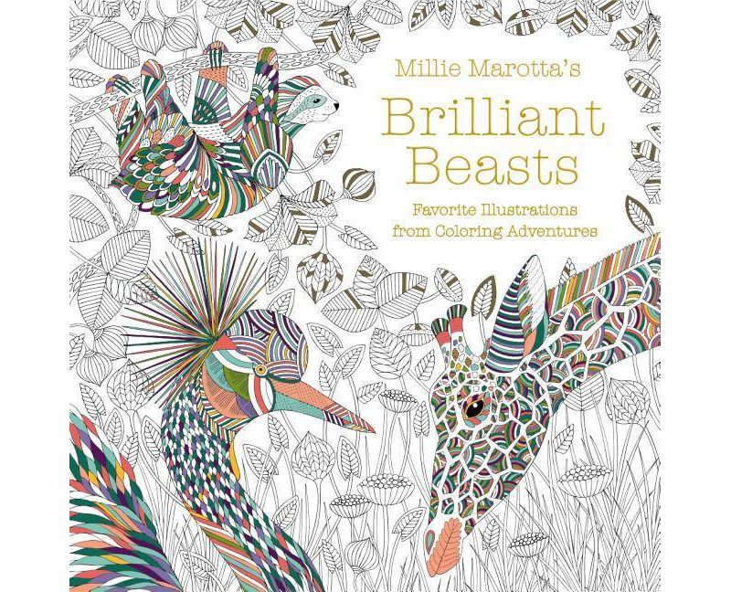 Millie Marotta's Brilliant Beasts - (Millie Marotta Adult Coloring Book) (Paperback)