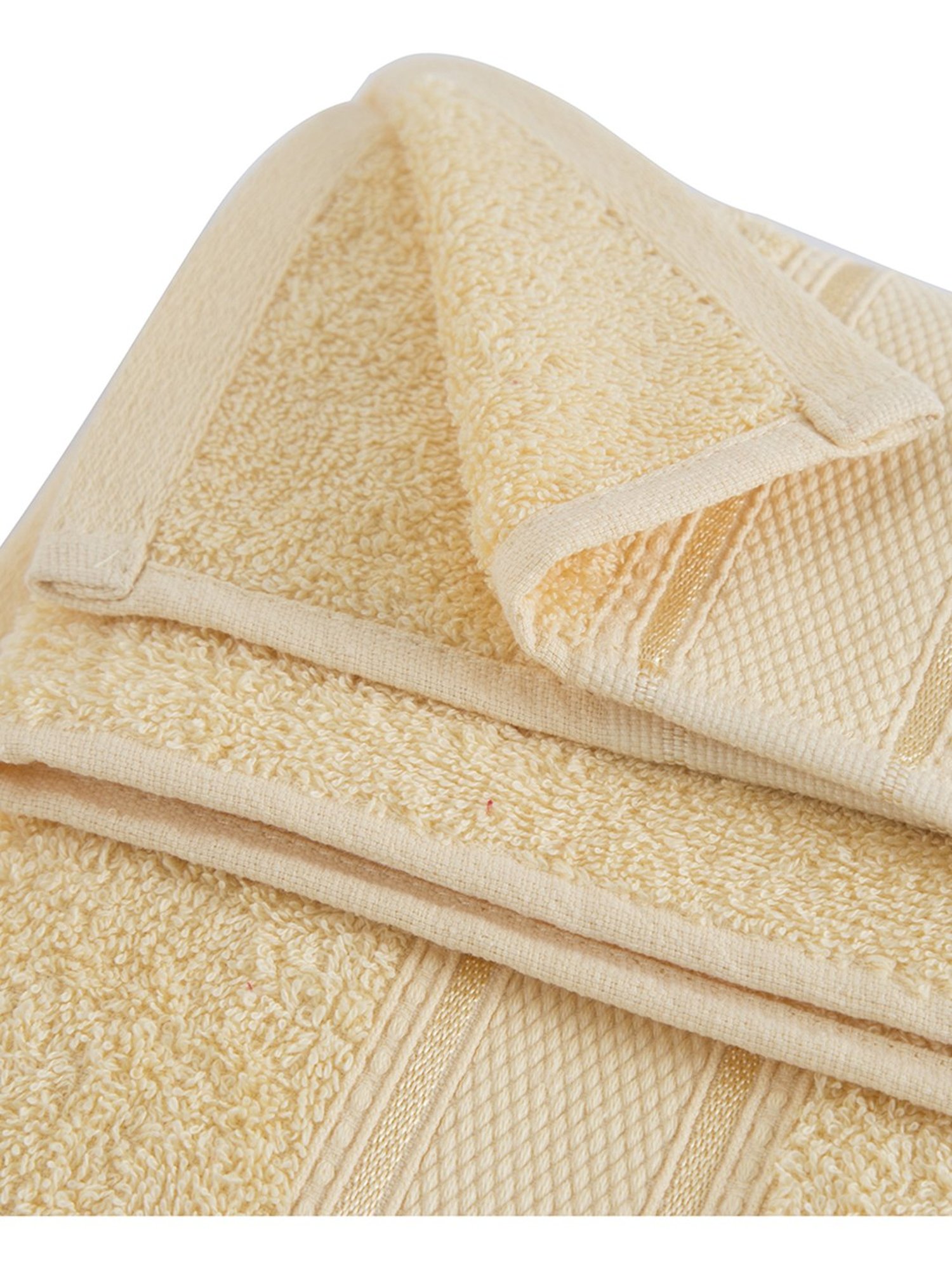 Inhouse Eddie Yellow Solid 450GSM Cotton Medium Towel Set by maspar