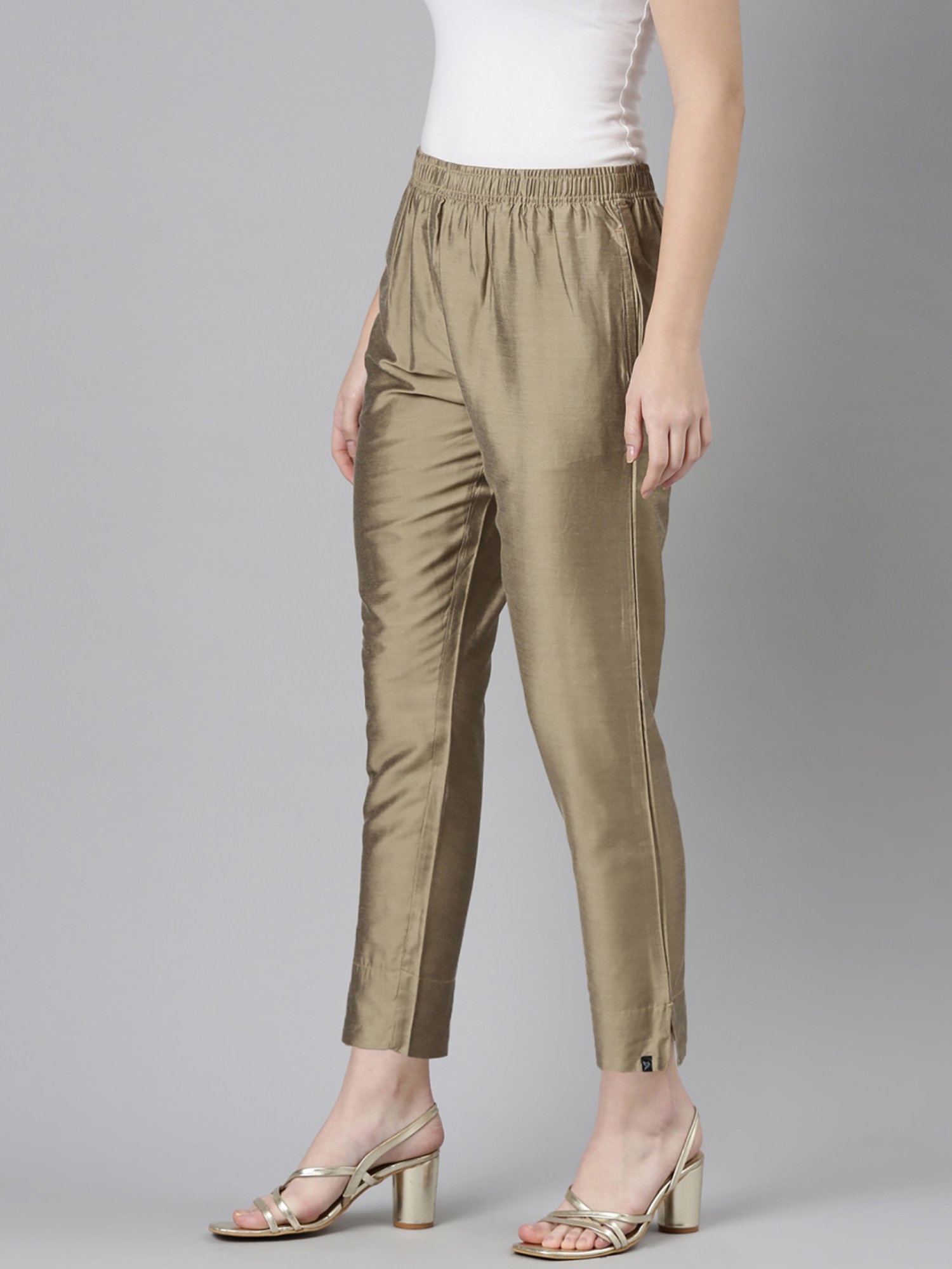 TWIN BIRDS Brown Straight Fit Pants