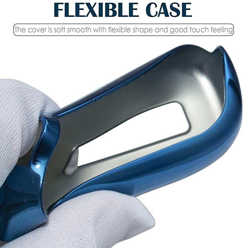 TPU Car Key Fob Cover Glossy Flexible Case Fits for Dodge Ram Jeep Grand Cherokee Chrysler Smart Keyless Entry Remote Key 2 3 4 5 Button Red