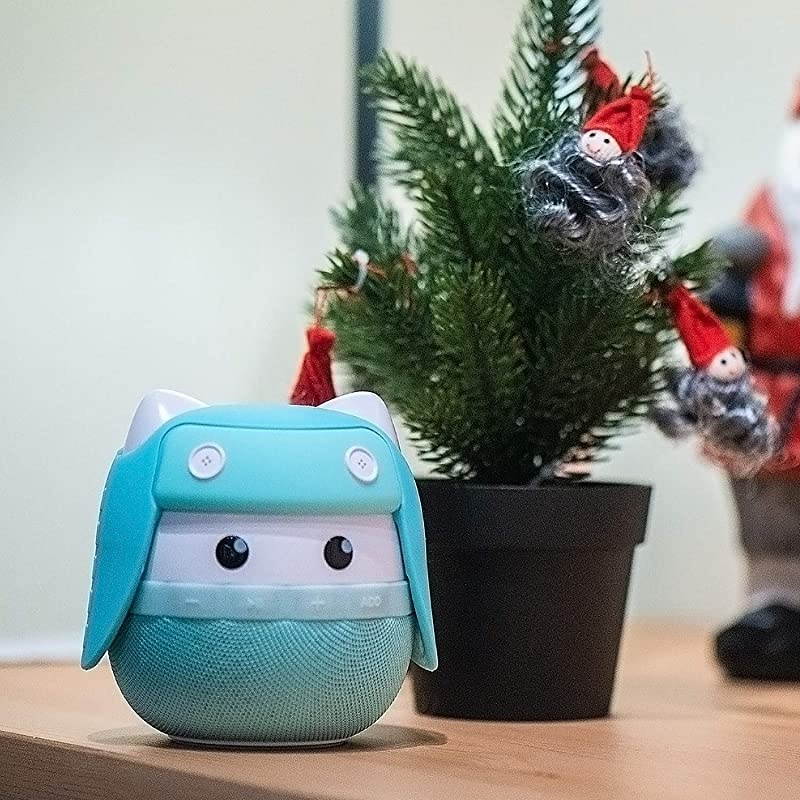 Bluetooth Speaker ASIMOM Rhyme Stereo Pairing Speaker 15H Playing High Definition Sound Cute Wireless Speaker Ideal Gift for Girls and Kids Aqua Blue