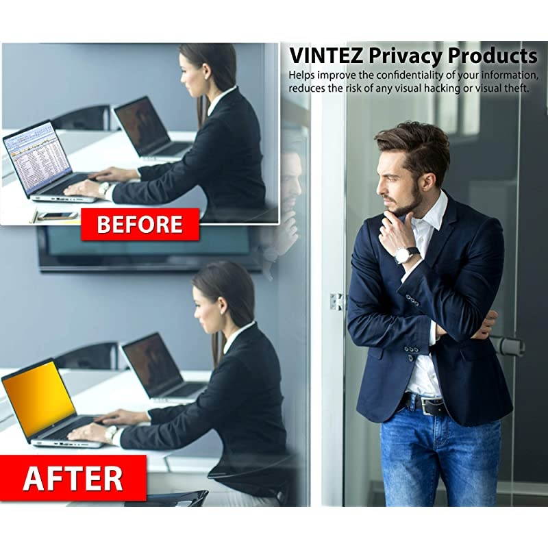 140 Inch Gold Computer Privacy Screen Filter for Widescreen Laptop Notebook AntiScratch Protector Film for Data confidentiality 169 Aspect Ratio