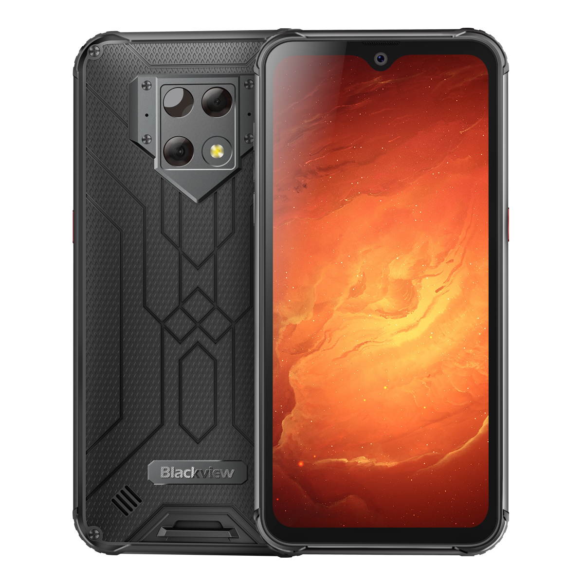Unlocked, Blackview BV9800 Pro Rugged Cell Phone Thermal Imaging, 6GB+128GB Helio P70 Andorid 9.0 Waterproof Smartphone 48MP+16MP Cameras Wireless Charging 6.3" FHD+ 6000mAh 4G Dual SIM Phones